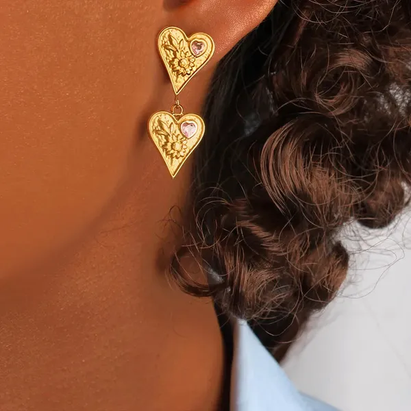 Gold_Dual_Heart_Drop_Earrings_For_Women